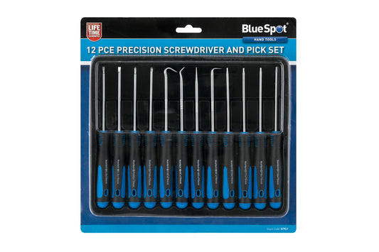 BlueSpot 12 PCE Precision Screwdriver and Pick Set  07917
