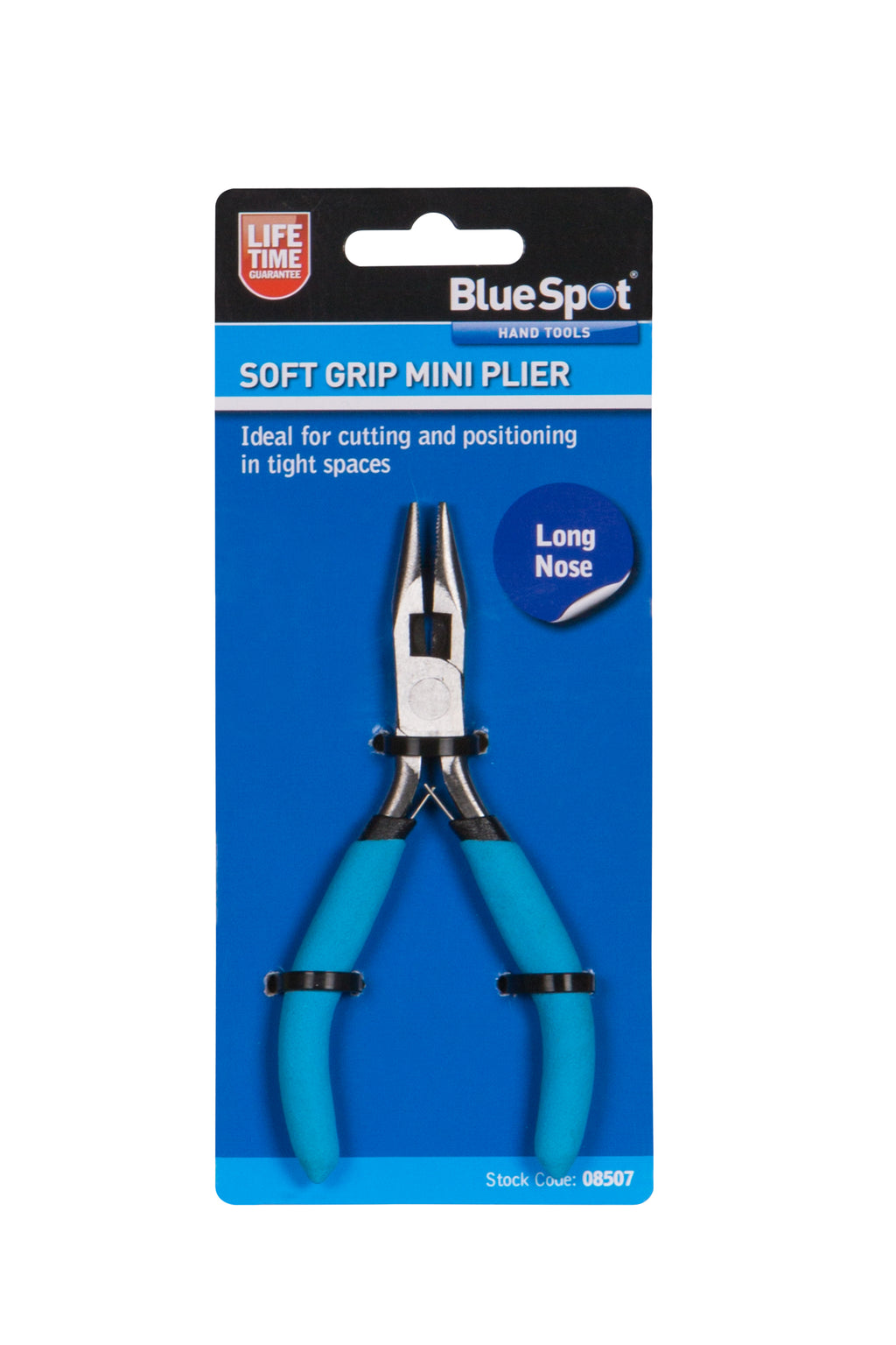 BlueSpot Soft Grip Mini Long Nose Plier 08507