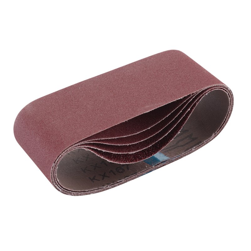 Draper Cloth Sanding Belt, 75 x 457mm, Assorted Grit (Pack of 5) DRA-09237