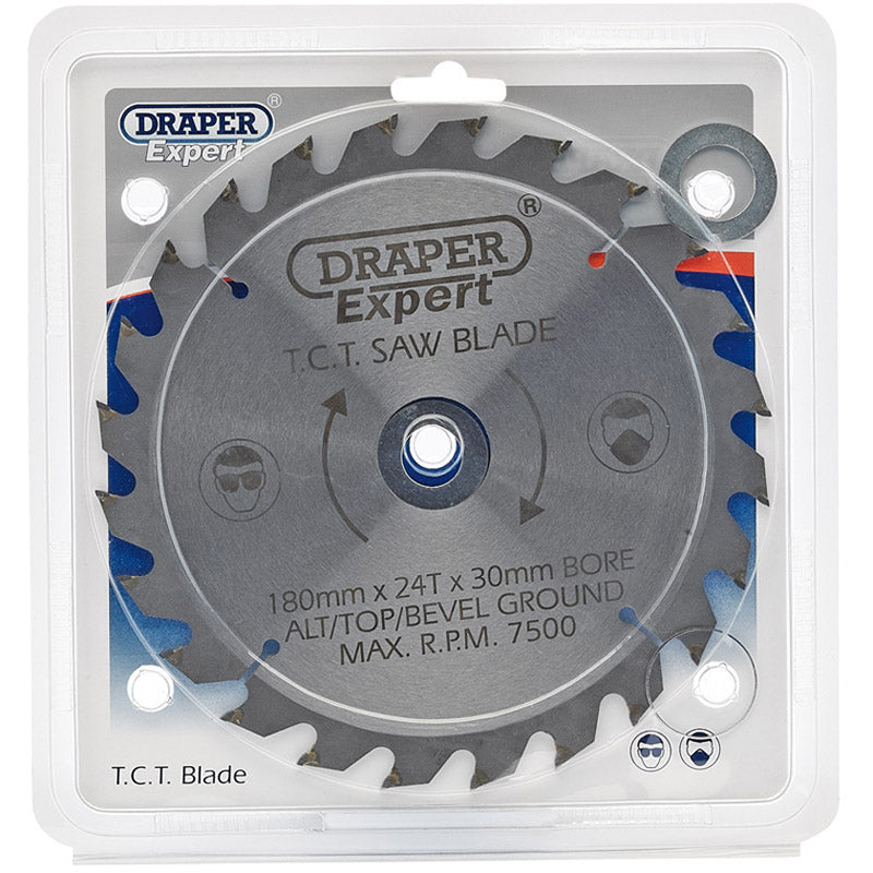 Draper Expert TCT Saw Blade, 180 x 30mm, 24T DRA-09468