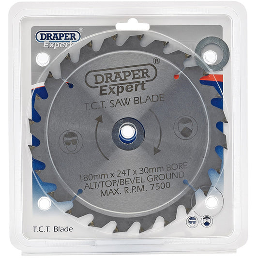 Draper Expert TCT Saw Blade, 180 x 30mm, 24T DRA-09468