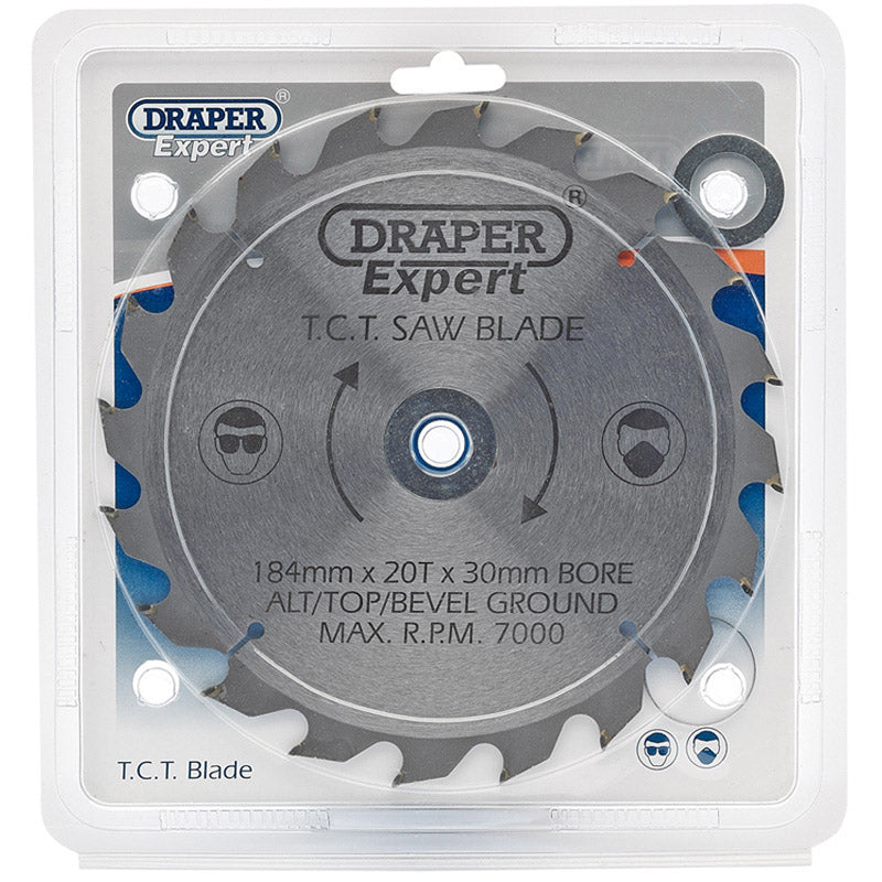 Draper Expert TCT Saw Blade, 184 x 30mm, 20T DRA-09471