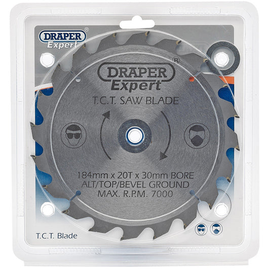Draper Expert TCT Saw Blade, 184 x 30mm, 20T DRA-09471
