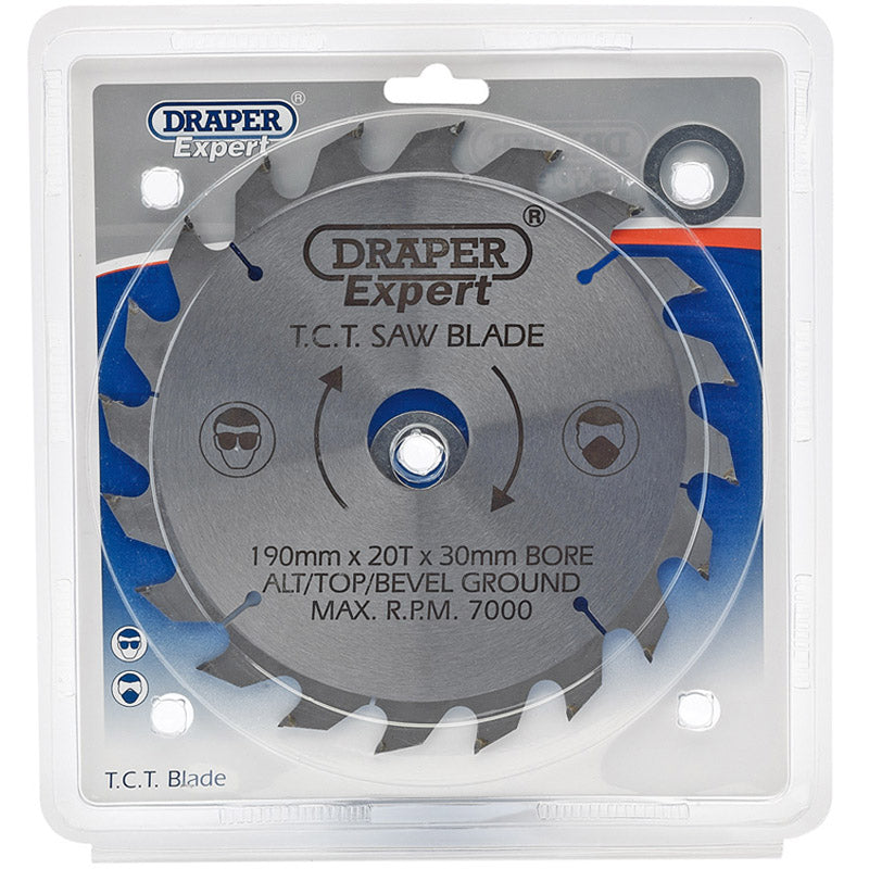 Draper Expert TCT Saw Blade, 190 x 30mm, 20T DRA-09474
