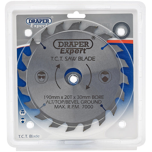 Draper Expert TCT Saw Blade, 190 x 30mm, 20T DRA-09474