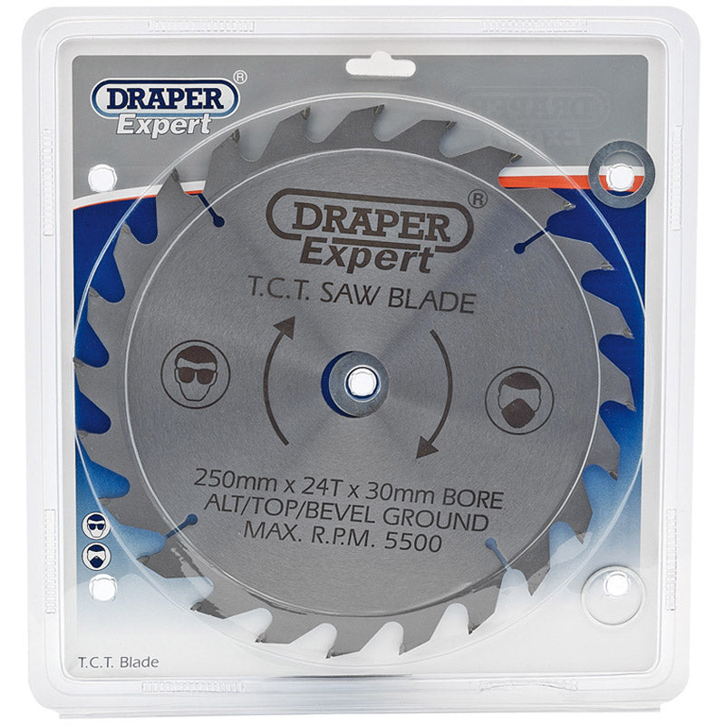 Draper Expert TCT Saw Blade, 250 x 30mm, 24T DRA-09486