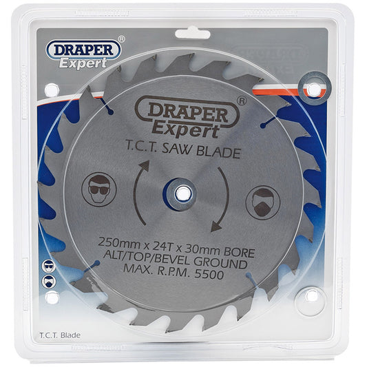 Draper Expert TCT Saw Blade, 250 x 30mm, 24T DRA-09486