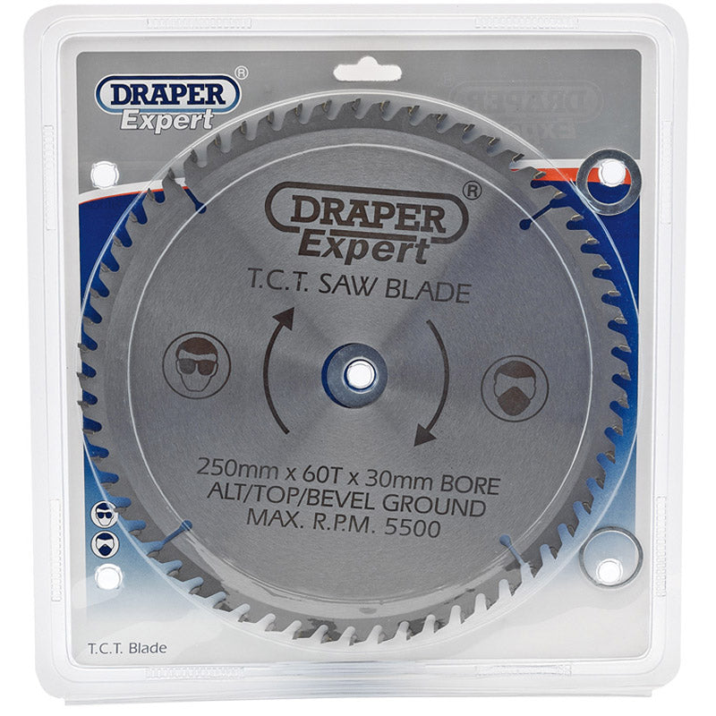 Draper Expert TCT Saw Blade, 250 x 30mm, 60T DRA-09488