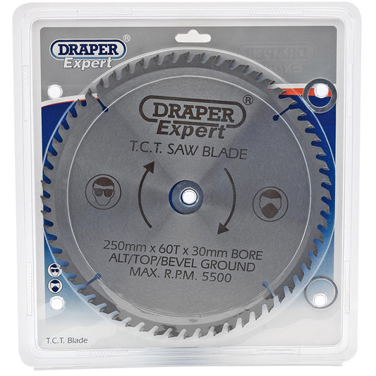 Draper Expert TCT Saw Blade, 250 x 30mm, 60T DRA-09488