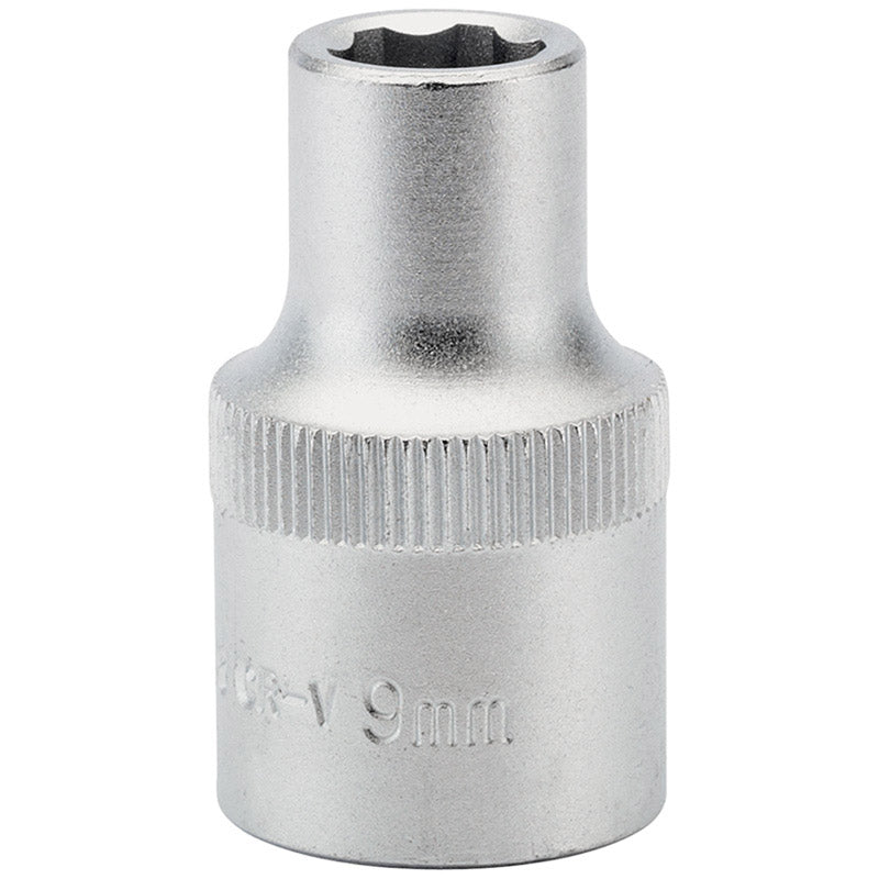 Draper Expert 9mm 1/2" Square Drive Hi-Torq® ; Satin Chrome 6 Point Socket DRA-09855