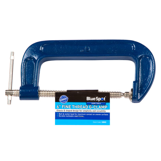 BlueSpot 150mm (6") Fine Thread G-Clamp 10043