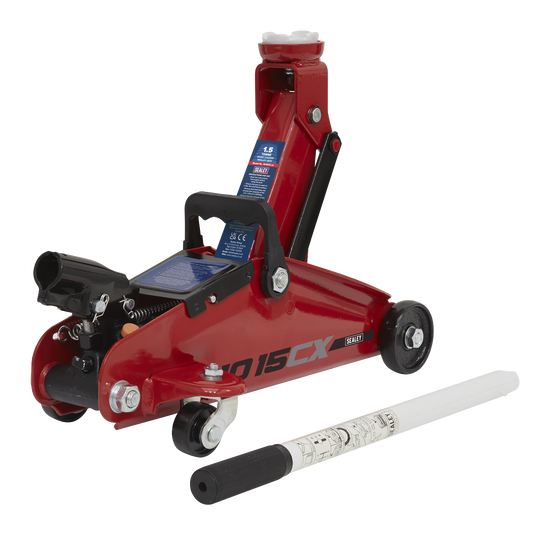Sealey 1.5tonne Short Chassis Trolley Jack 1015CX
