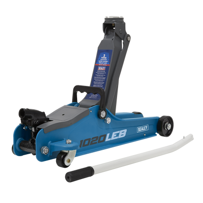 Sealey 2tonne Low Entry Short Chassis Trolley Jack - Blue 1020LEB