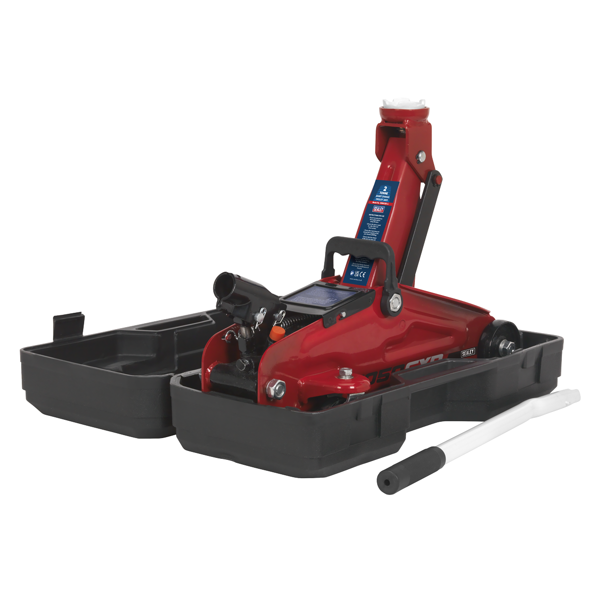 Sealey 2tonne Short Chassis Trolley Jack with Storage Case 1050CXD