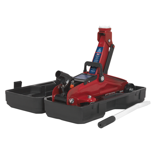 Sealey 2tonne Short Chassis Trolley Jack with Storage Case 1050CXD