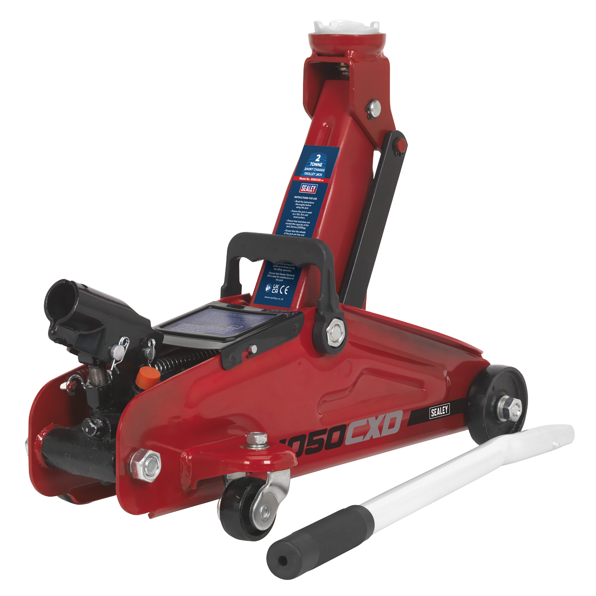 Sealey 2tonne Short Chassis Trolley Jack with Storage Case 1050CXD