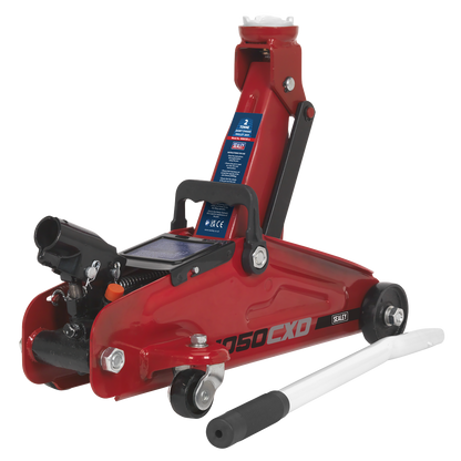 Sealey 2tonne Short Chassis Trolley Jack with Storage Case 1050CXD