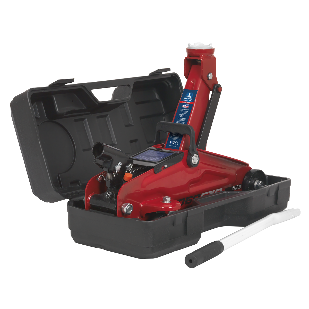 Sealey 2tonne Short Chassis Trolley Jack with Storage Case 1050CXD