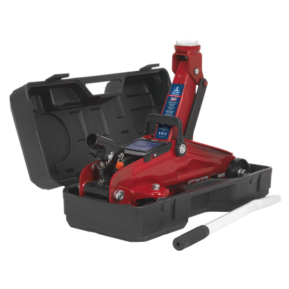 Sealey 2tonne Short Chassis Trolley Jack with Storage Case 1050CXD