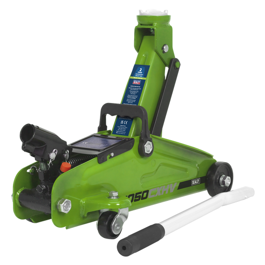 Sealey 2tonne Short Chassis Trolley Jack - Hi-Vis 1050CXHV