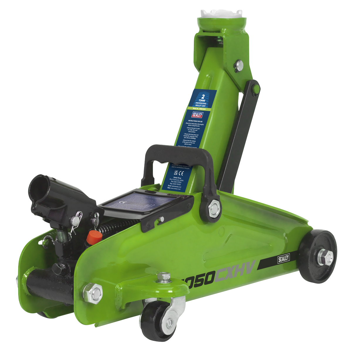 Sealey 2tonne Short Chassis Trolley Jack - Hi-Vis 1050CXHV