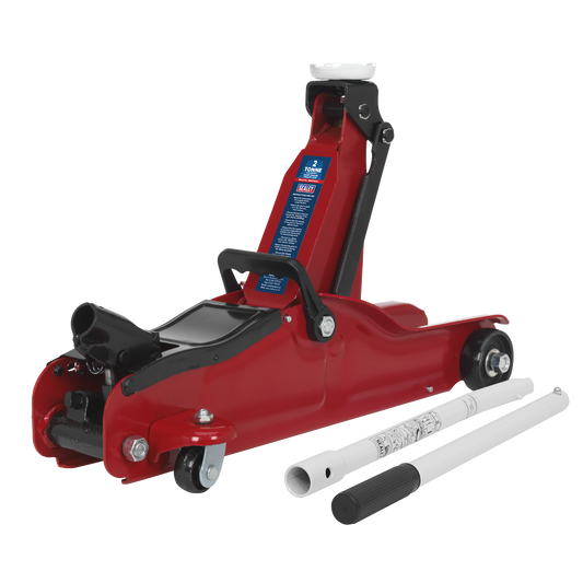 Sealey 2tonne Low Entry Short Chassis Trolley Jack 1050CXLE