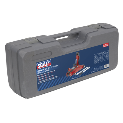Sealey 2tonne Short Chassis Trolley Jack with Storage Case 1100CXD