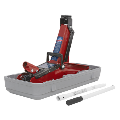 Sealey 2tonne Short Chassis Trolley Jack with Storage Case 1100CXD