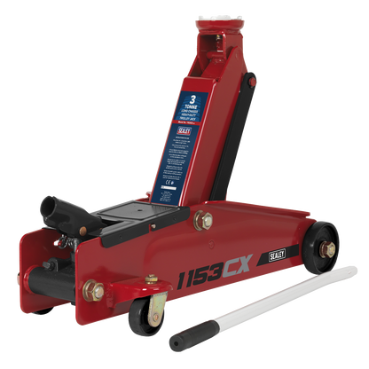 Sealey 3tonne Long Chassis Heavy-Duty Trolley Jack 1153CX