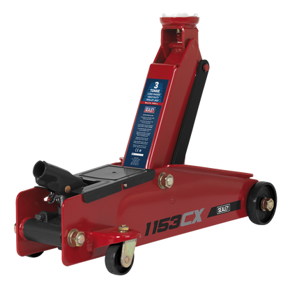 Sealey 3tonne Long Chassis Heavy-Duty Trolley Jack 1153CX