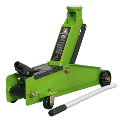 Sealey 3tonne Long Chassis Heavy-Duty Trolley Jack - Hi-Vis 1153CXHV