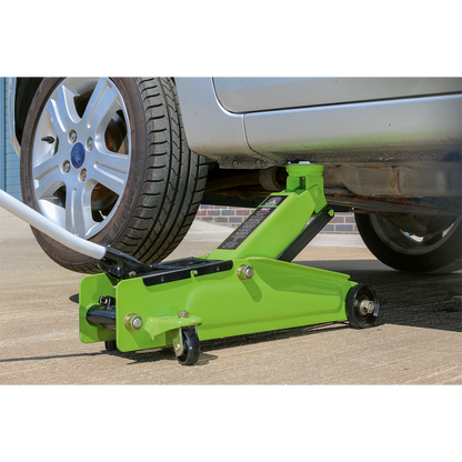 Sealey 3tonne Long Chassis Heavy-Duty Trolley Jack - Hi-Vis 1153CXHV
