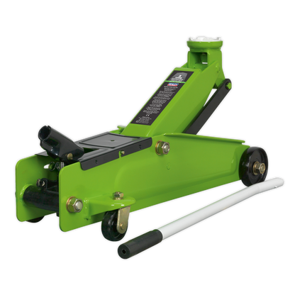 Sealey 3tonne Long Chassis Heavy-Duty Trolley Jack - Hi-Vis 1153CXHV