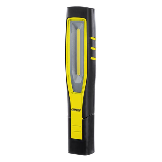 Draper COB/SMD LED Rechargeable Inspection Lamp, 10W, 1,000 Lumens, Yellow DRA-11767