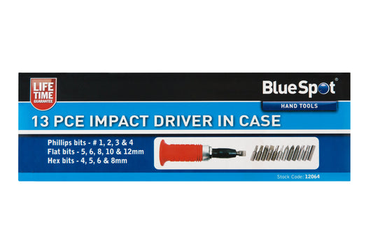 BlueSpot 13 PCE Impact Driver In Case 12064