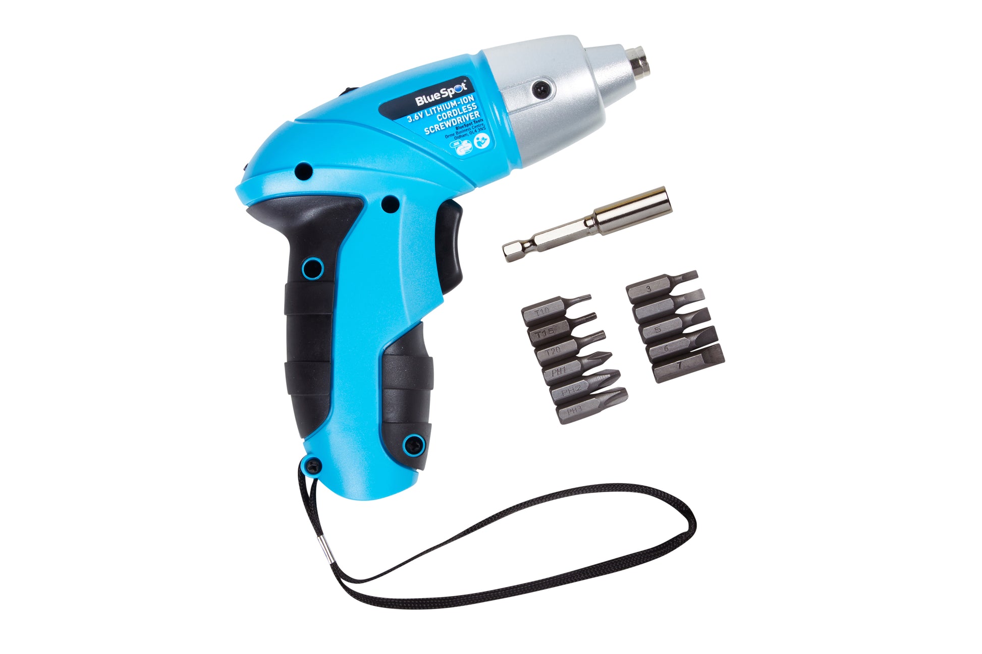 BlueSpot 3.6V Lithium-ion Cordless Screwdriver with 11 PCE bits 12066