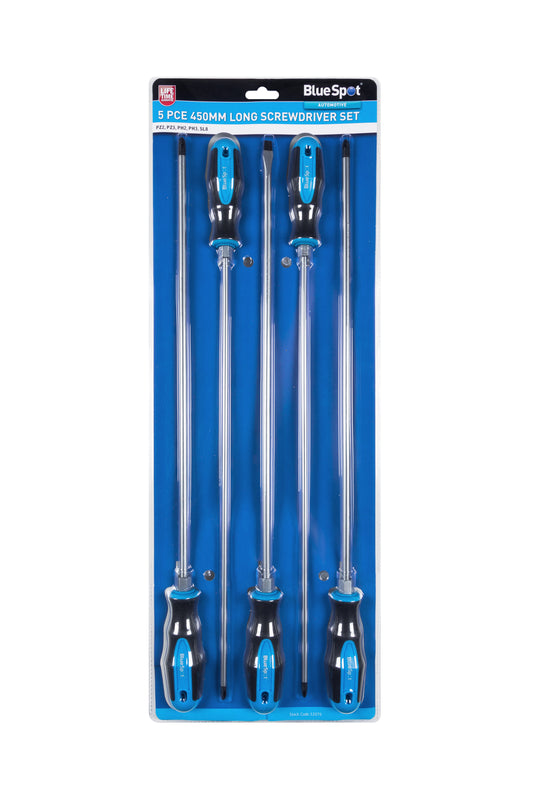 BlueSpot 5 PCE 450MM Long Screwdriver Set  12070