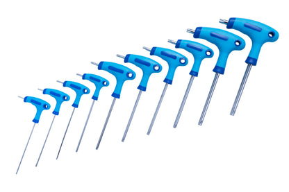 BlueSpot 10 PCE T Handle Torx Key Set (T9-T50) 12184