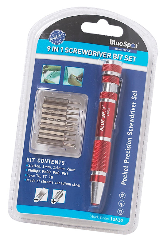 BlueSpot 9 In 1 Precision Screwdriver 12610