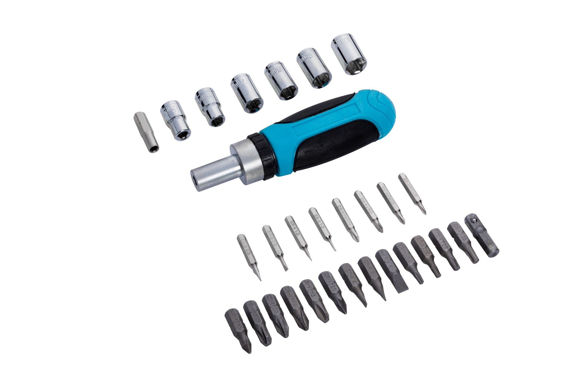 BlueSpot 30 PCE Ratchet Screwdriver and Socket Set 12623