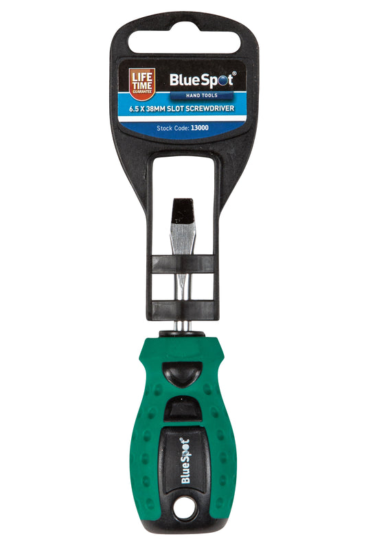BlueSpot 6.5 x 38mm Slotted Screwdriver 13000
