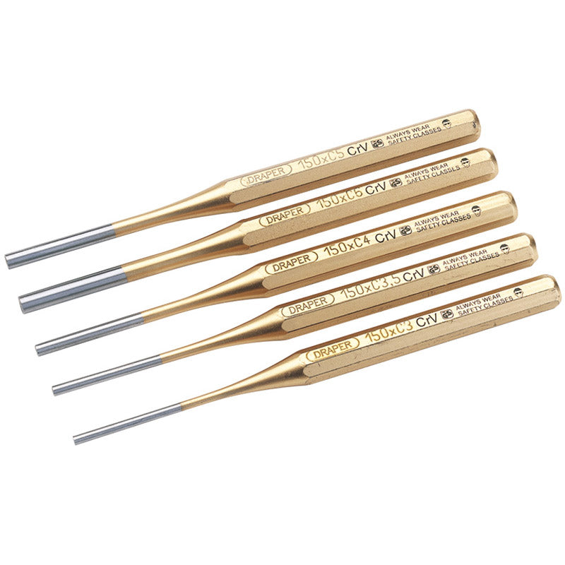 Draper Octagonal Parallel Pin Punch Set (5 Piece) DRA-13041
