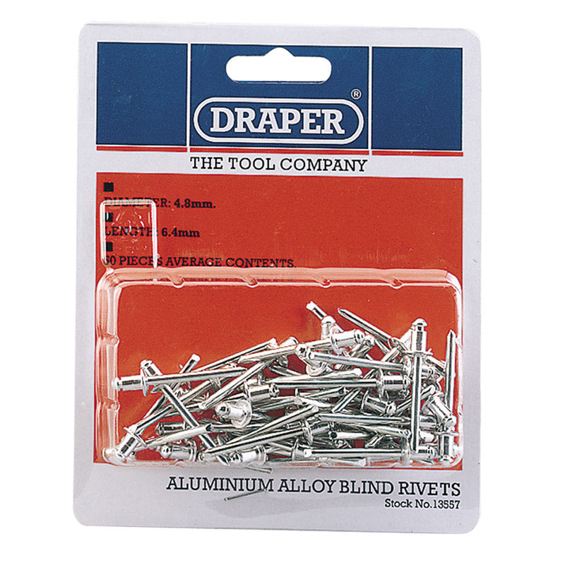 Draper Blind Rivets, 4.8 x 6.4mm (50 Piece) DRA-13557