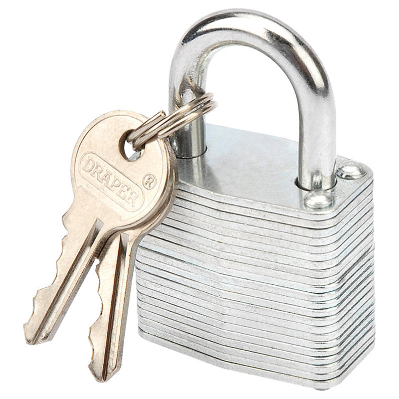 Draper Laminated Steel Padlock, 30 x 16mm DRA-14019