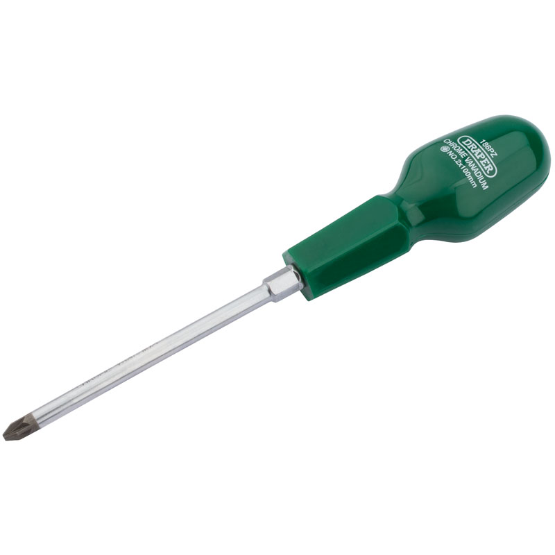 Draper PZ Type Cabinet Pattern Screwdriver, No.2 x 100mm DRA-14087