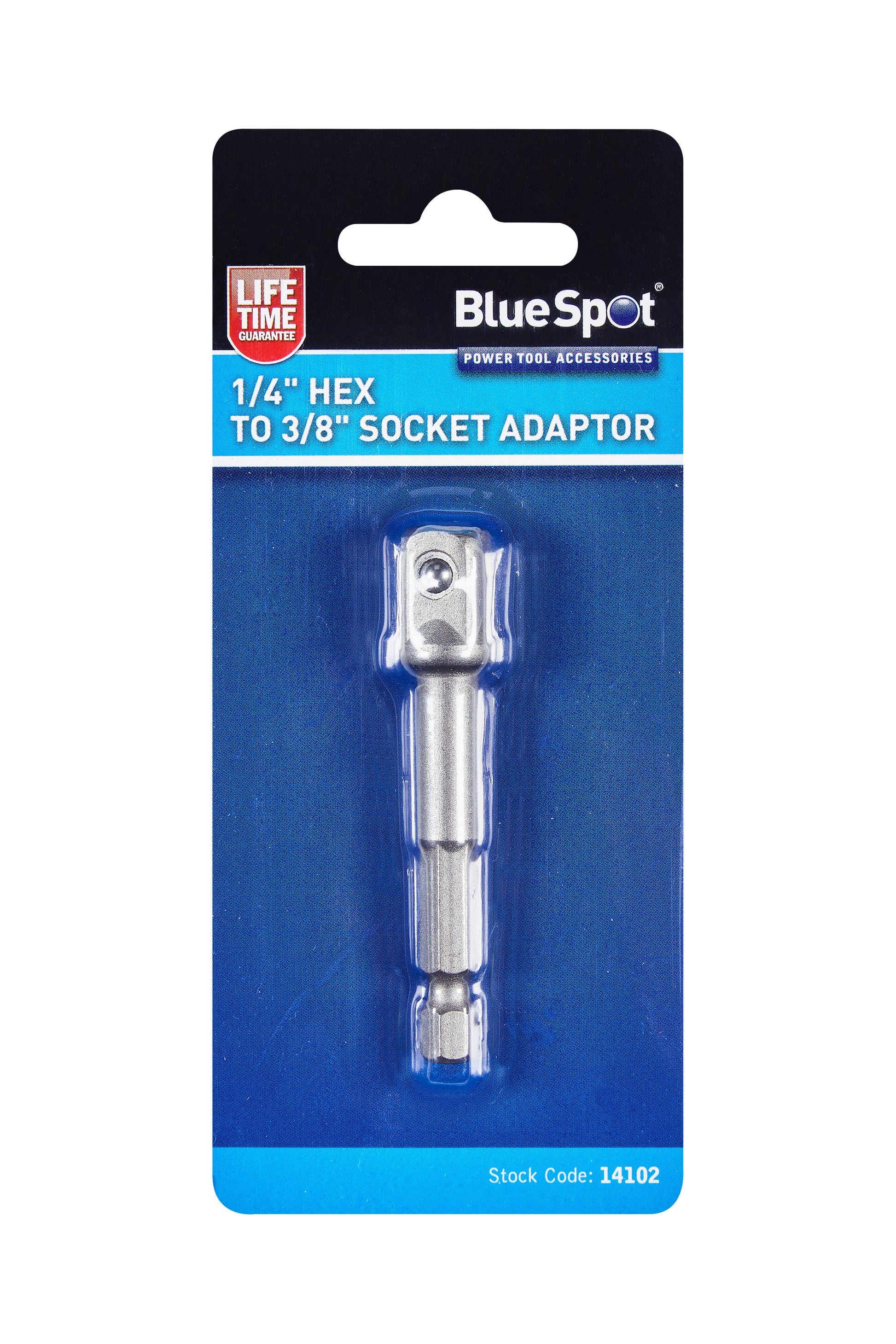 BlueSpot 1/4" Hex to 3/8" Socket Adaptor 14102