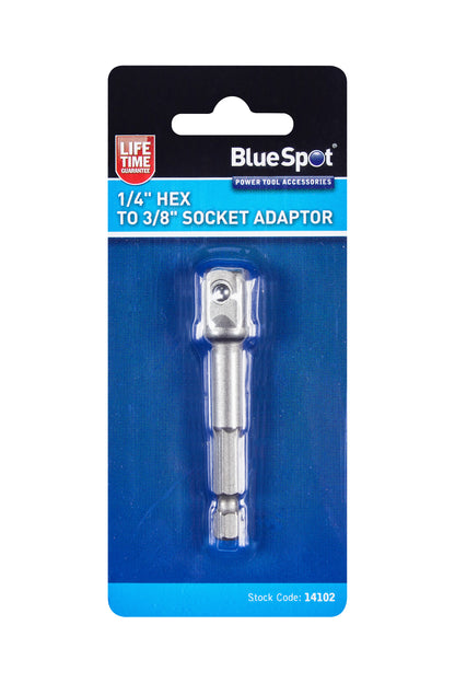 BlueSpot 1/4" Hex to 3/8" Socket Adaptor 14102