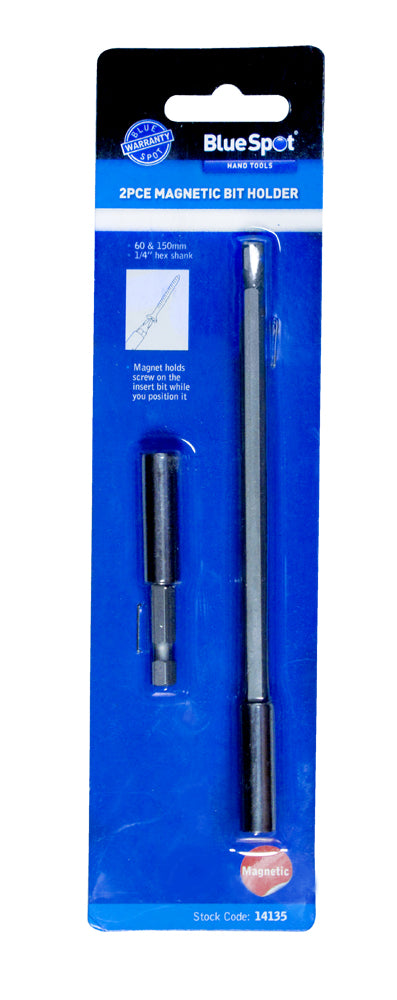 BlueSpot 2 PCE 1/4" Magnetic Bit Adaptor Set 14135