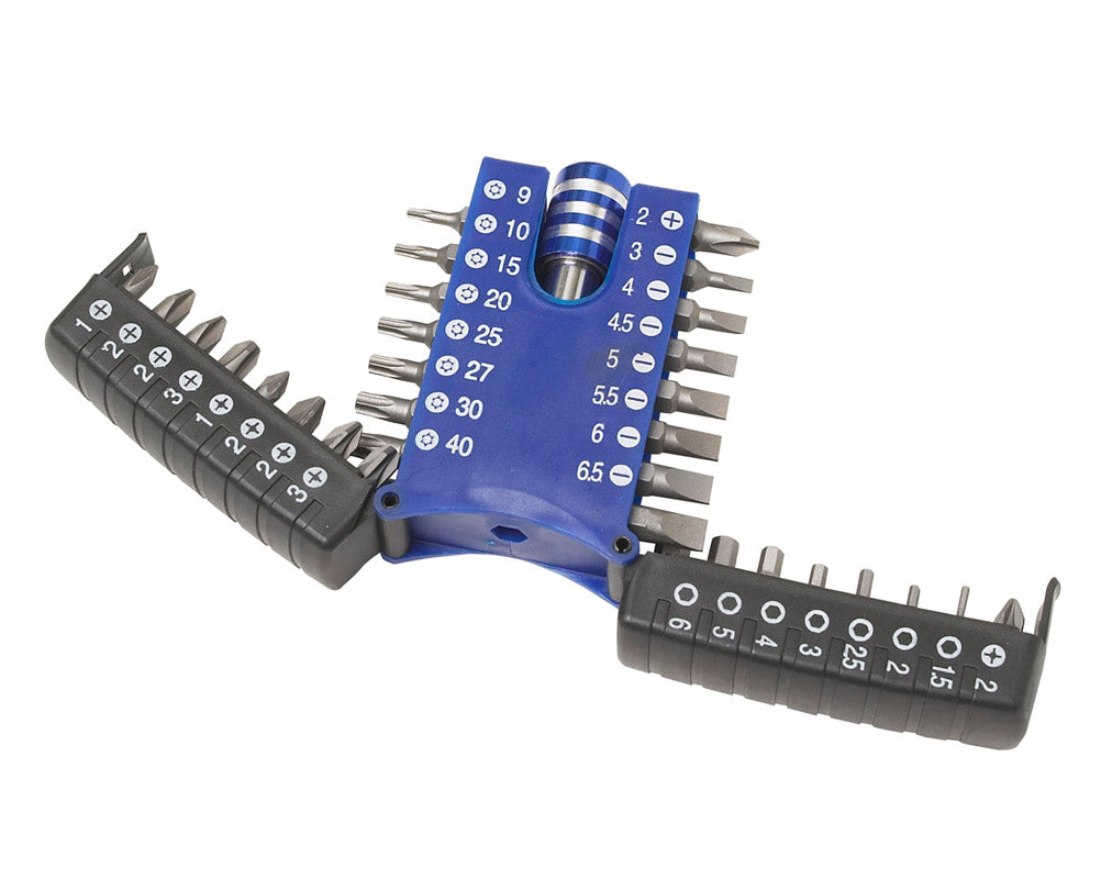 BlueSpot 33 PCE Compact Screwdriver Bit Set With Chuck 14157