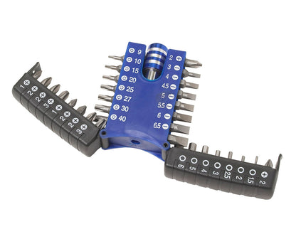 BlueSpot 33 PCE Compact Screwdriver Bit Set With Chuck 14157